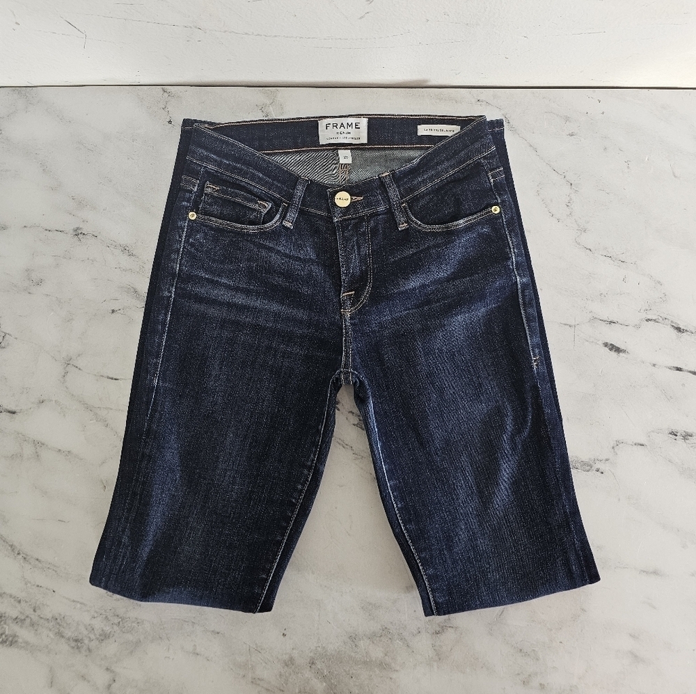 Frame Denim Le Skinny De Jeanne Mid Rise‎ Blue Jeans 26 Preowned - Picture 5 of 8